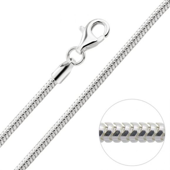 Solid Sterling Silver Flexible Snake Chain Bracelet Unisex Stamped 925 Italy - Picture 4 of 4